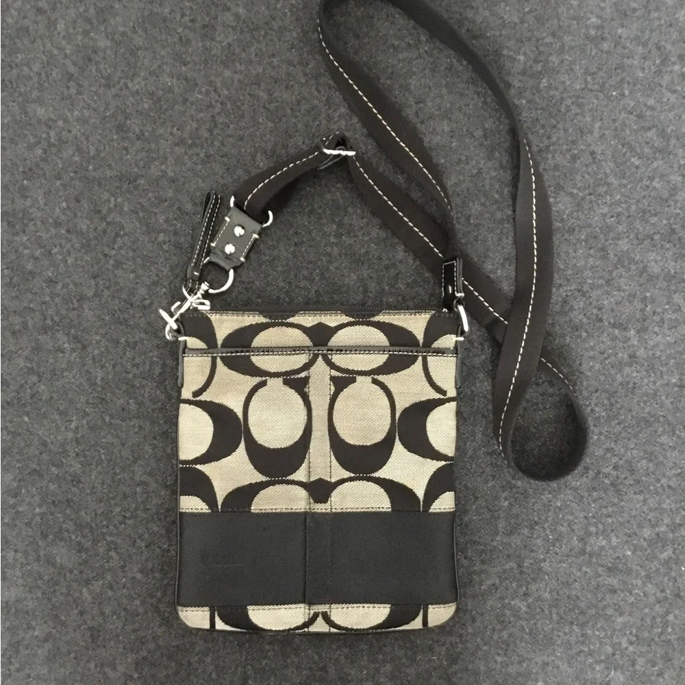 Vintage Coach Signature Logo Crossbody Messenger Bag - Picture 2 of 8